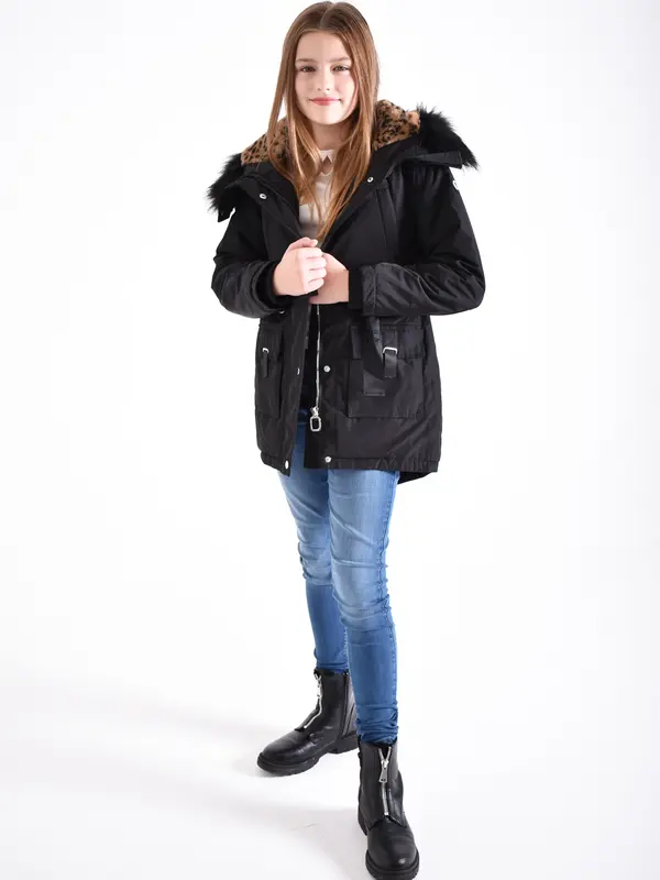 Charcoal Fashion Girl's Water Repellent Padded Fishtail Parka 0
