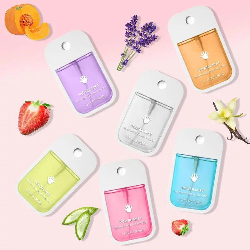 Women's Hydrating Hand Sanitizer Mist: Alcohol-Free, Moisturizing Formula - Perfect for On-the-Go Cleanliness, Available in Single or 6-Pack 6