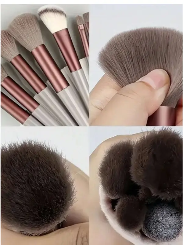 13pcs Makeup Brush Set with Bag - Soft Eyeshadow, Liquid Foundation, Blush Brushes for Beginners - Cosmetic 6