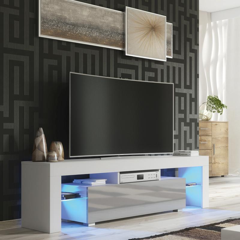 Aria TV Unit 160cm with High Gloss Doors and LED Lighting - Creative Furniture 3