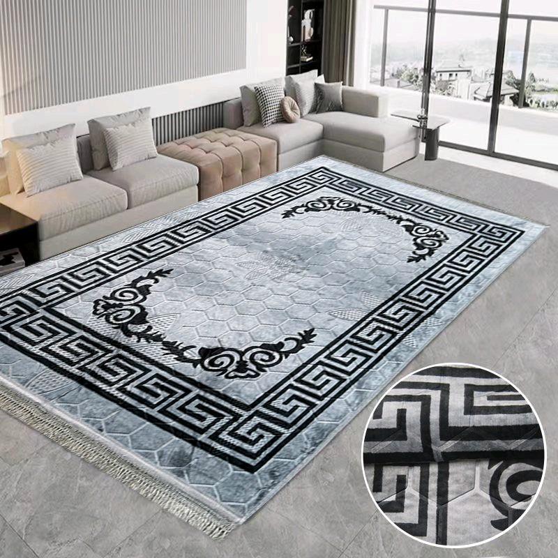 New Greek Style Rug Border Design Non Slip Machine Washable 90x190cm 160x230cm 1
