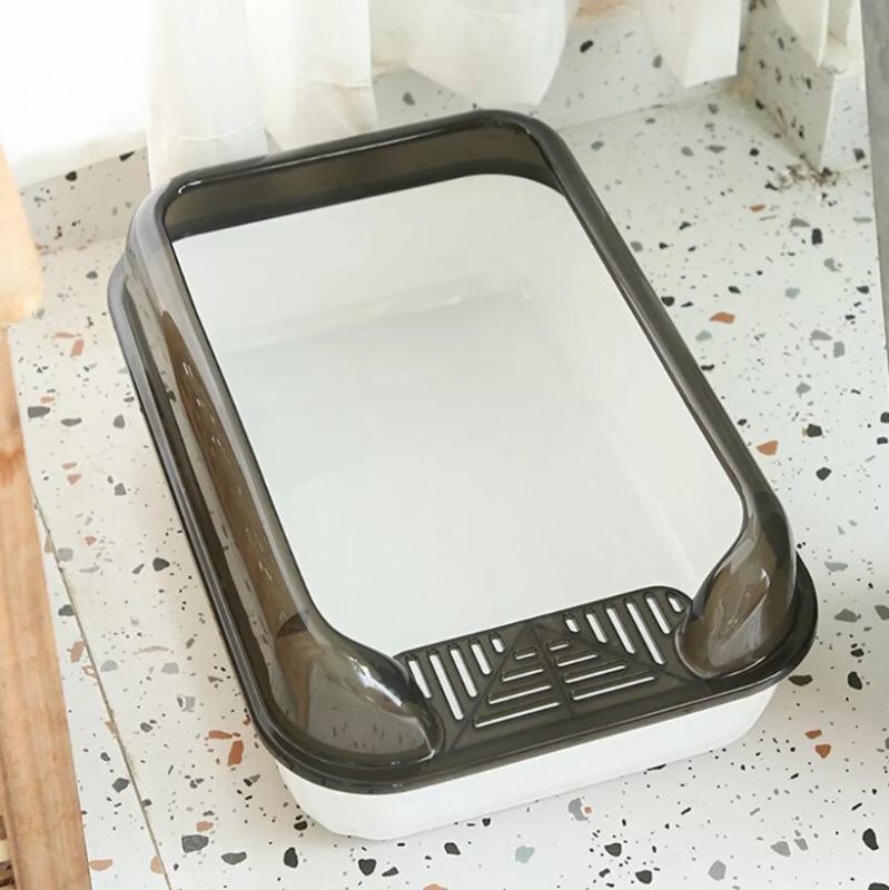 Product Introduction of Open Large Cat Litter Box High Side Deep Splash-Proof Cat Toilet with Scoop UK 25