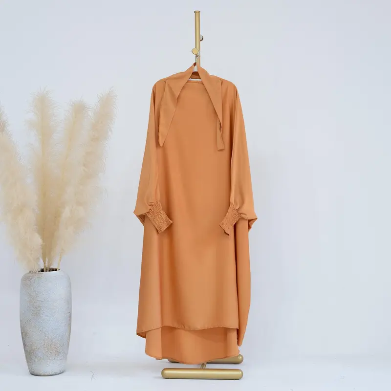 HS0720 Large Swing Solid Color Robe Children's Dress 5