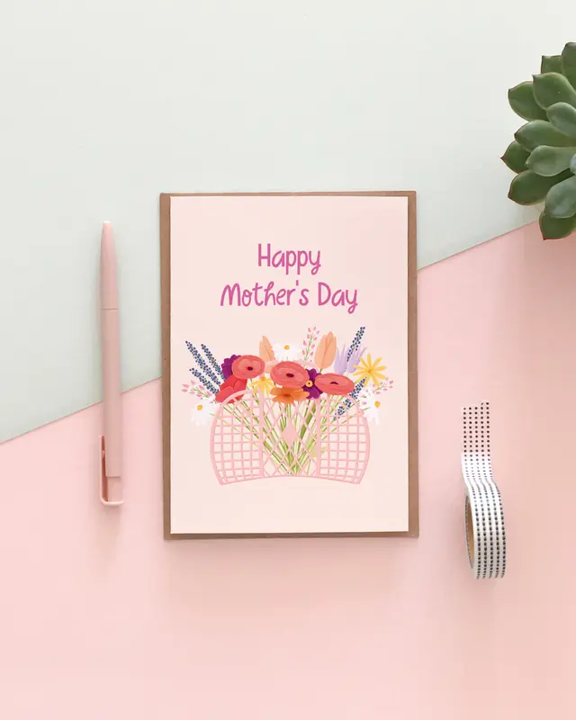 Floral Mothers Day card, Happy Mothers Day card, Cute Mothers Day card from daughter 3