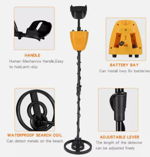 Deep Underground Metal Detector Professional Hunt Treasure Gold Coins Waterproof 3