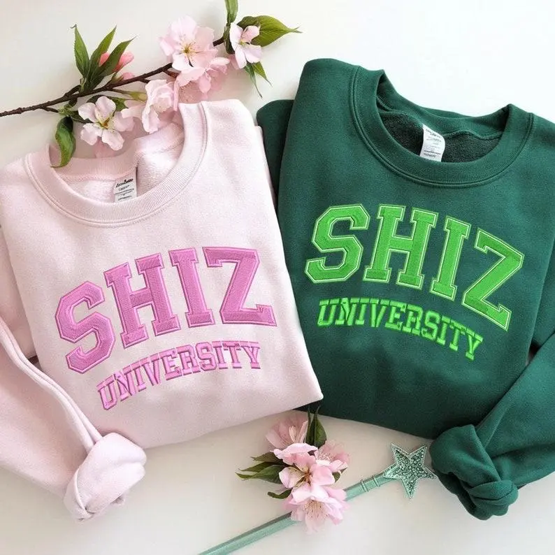 Shiz Sweatshirt T-Shirt/ Sweatshirt Wickeds Movie, Wizard Shiz University Shirt, Defying Gravitiy Shirt, Best Wickeds Merch Movie Lover Gift