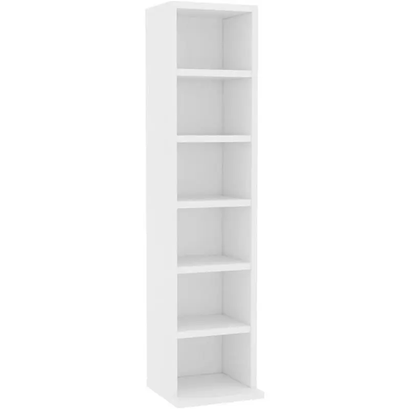 CD Cabinet – Space-Saving CD Storage Organizer - 6 Compartment Engineered Wood Shelf for Office, Living Room, Bedroom