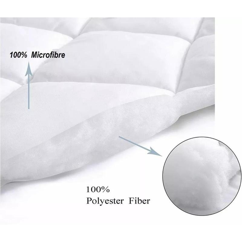 Extra Deep Quilted Mattress Protector 100% Cotton Extra Deep Fitted Cover for All Sizes Breathable Anti-Allergy 4