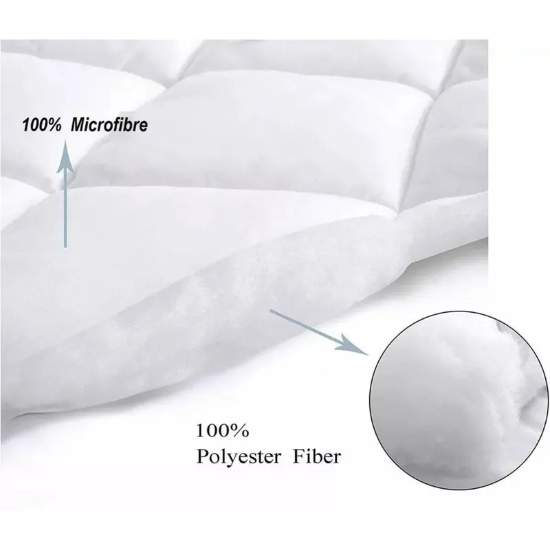 Extra Deep Quilted Mattress Protector 100% Cotton Extra Deep Fitted Cover for All Sizes Breathable Anti-Allergy 4