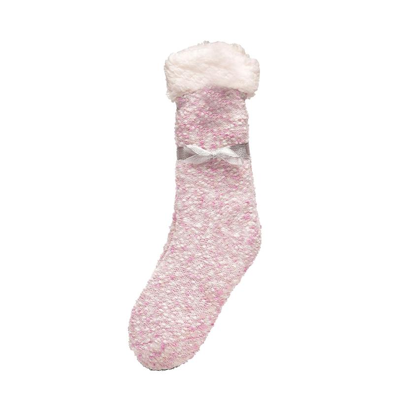 A2Z Ladies Socks Popcorn Lounge Socks Sherpa Lining Pom Pom Socks Stylish Lightweight Comfortable Winter Warm Thick Anti Slip Gripper Super Soft Causal Women Slipper Socks Womenswear Breathable Essential Fit Outdoor Polyester Smooth Style 2