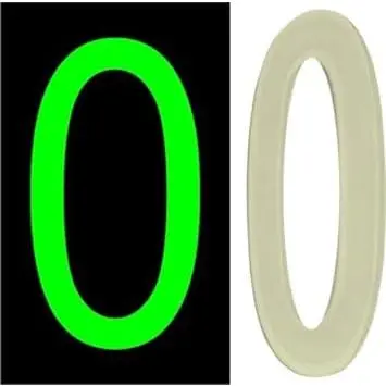 Door Numbers 3D Acrylic Luminous House Numbers Glow in the Dark Stick On Self Adhesive Home Signs Hotel Office Appartments Mailbox Outdoor 6cm 0