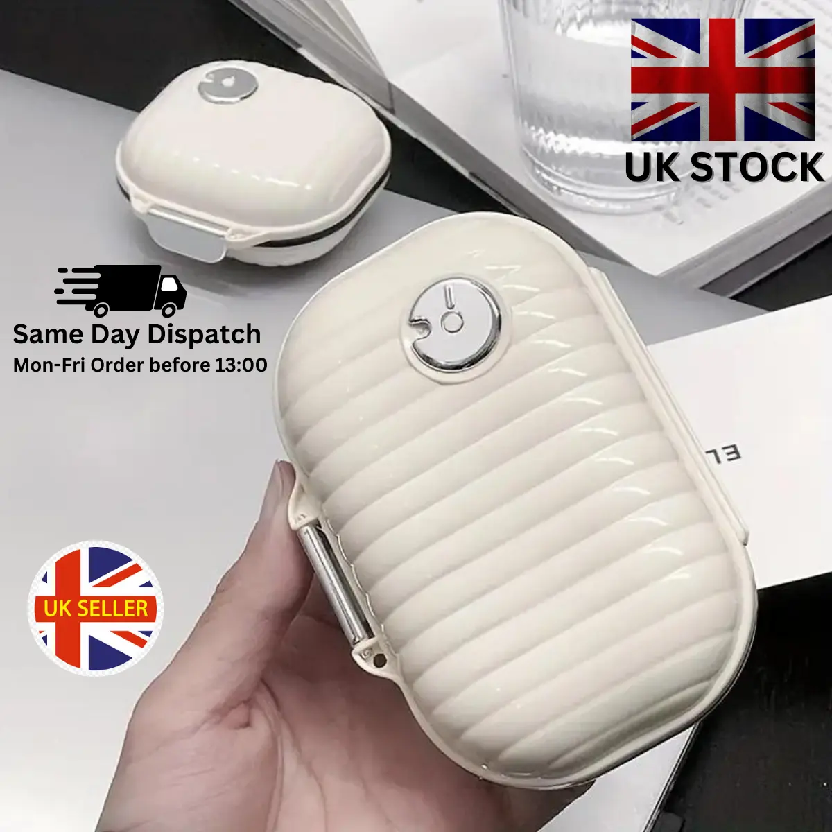 7-Day Pill Organizer with Lid - Portable, Dustproof Plastic Medicine Box for Travel, Office & Home Storage, Storage Bins for Home Organization