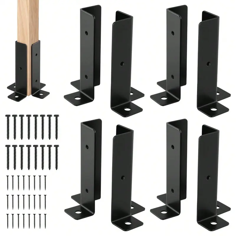 Product Introduction of Versatile 8 - Piece Deck Post Anchor Set: Perfect For Multiple Post Sizes, Heavy - Duty Repair Solution 4