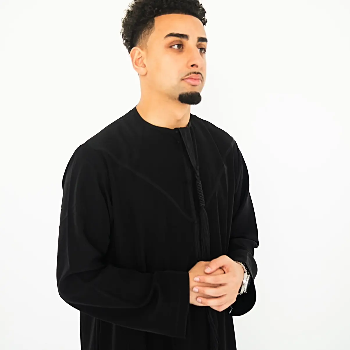 Premium Midnight Black Emirati Thobe