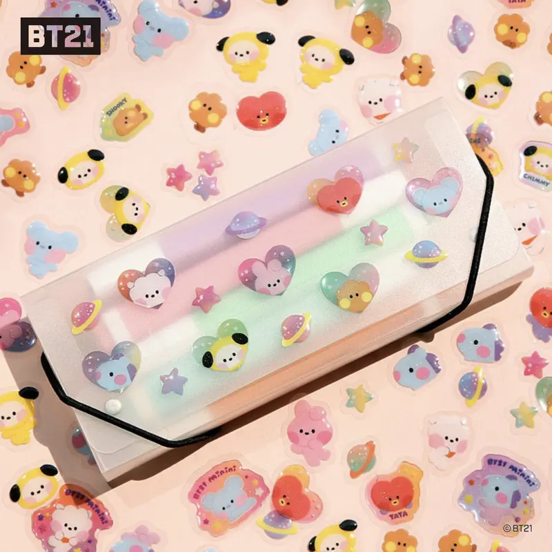 BT21 Minini Flake Sticker - Chimmy Tata Koya Cooky Mang Shooky RJ [LINE FRIEDNS Official Product] 1