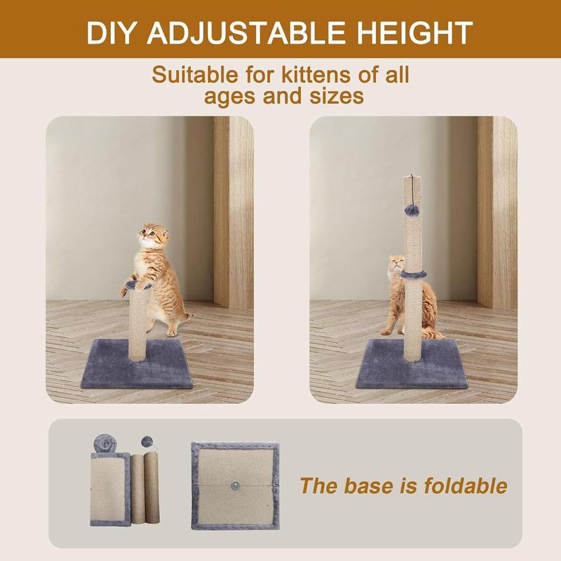 Product Introduction of 74CM TALL LARGE CAT SCRATCHING POST STRONG NATURAL SISAL POLE HEAVY DUTY BASE UK UK 26
