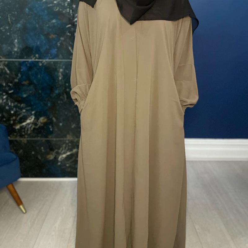 Dark brown & Light Brown Abaya 5