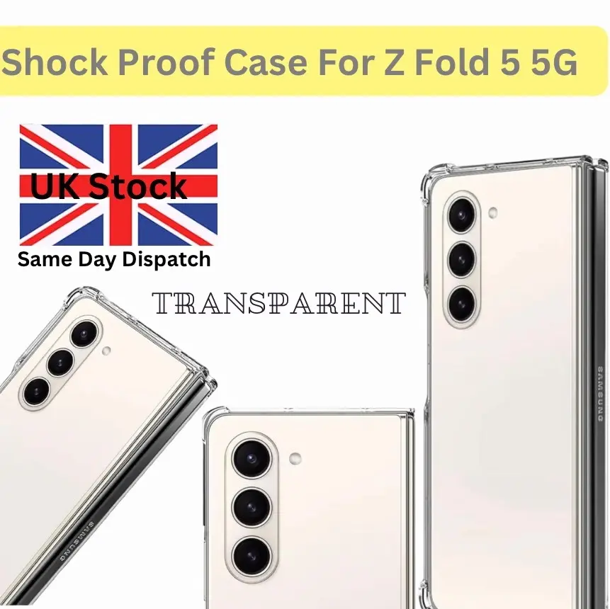 Clear Gel Phone Case For Samsung Galaxy Z Fold 5 5G Shockproof Bumper Cover