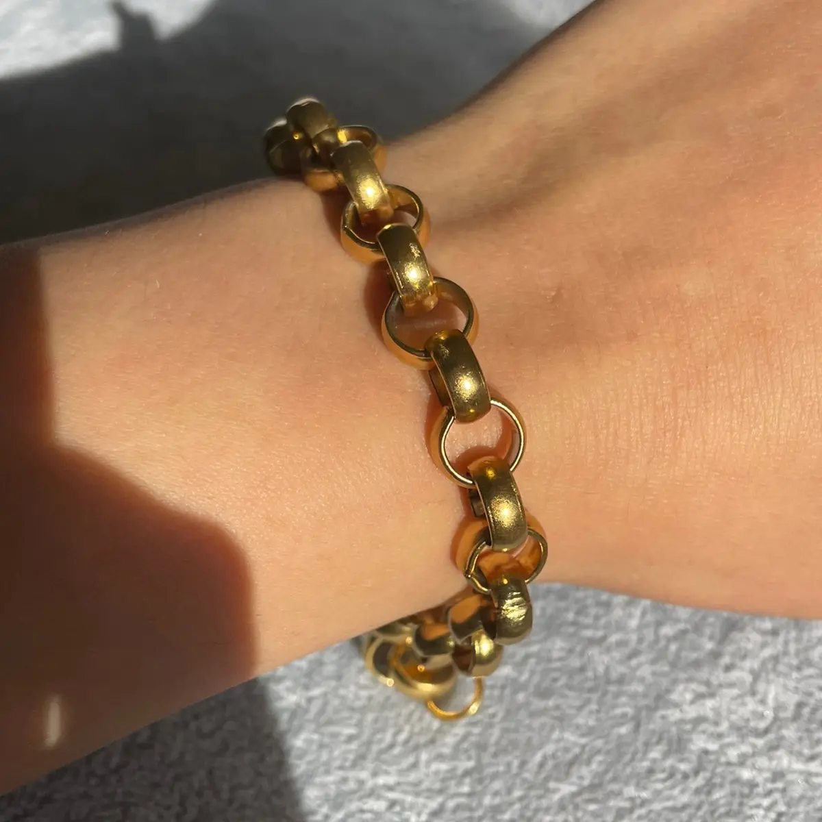 10mm belcher chain bracelet stainless