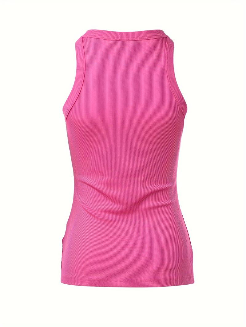 Product Introduction of Women Round Neck Ribbed Sleeveless Slim Fit Basic Tank Top Womenswear Comfort 18
