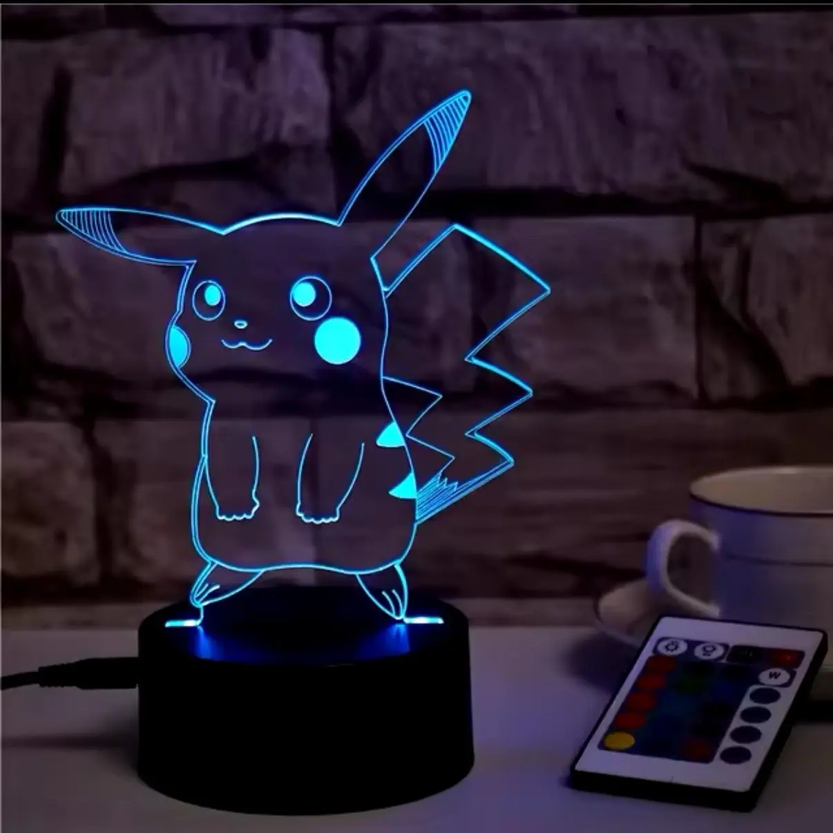 Pokémon Pikachu 3D Acrylic Night Light - USB/Battery Operated Desk Lamp for Fans of the Pokémon Franchise baby lights bedside