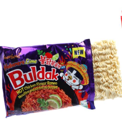 Samyang Buldak Hot Chicken Flavour Ramen - Habanero Lime (1 Pack of 5) Instant Food 4
