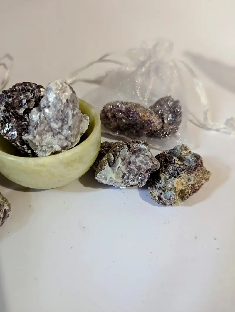 Product Introduction of Crystal gemstone purple lepidolite 2 pack gift set 3