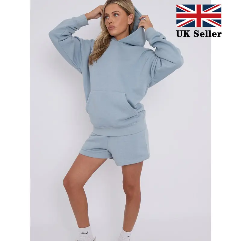 ChicHero Women Oversized Hoodie Sweatshirt Shorts Premium Oversized Fleece High Cotton Casual Comfortable Tracksuit 1