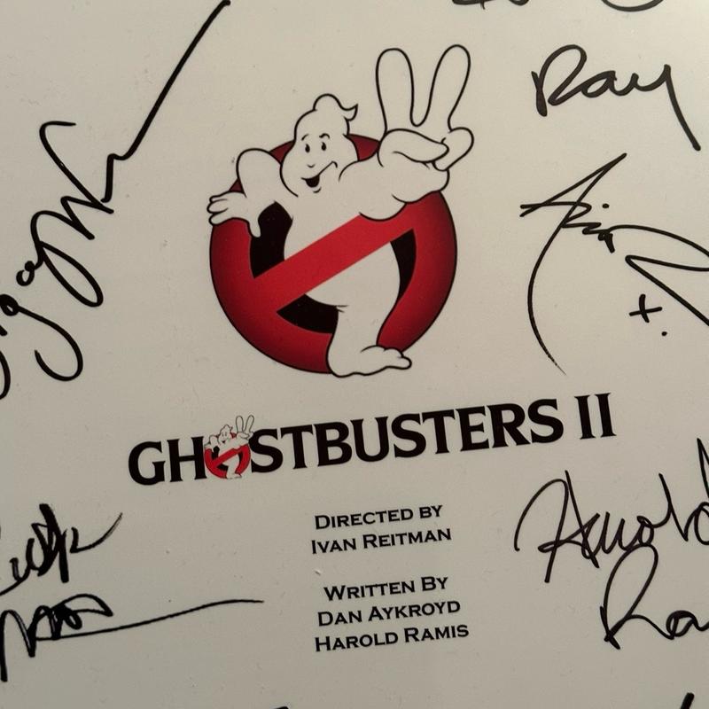 GHOSTBUSTERS 2 Movie Script with Printed Cast Autographs 1