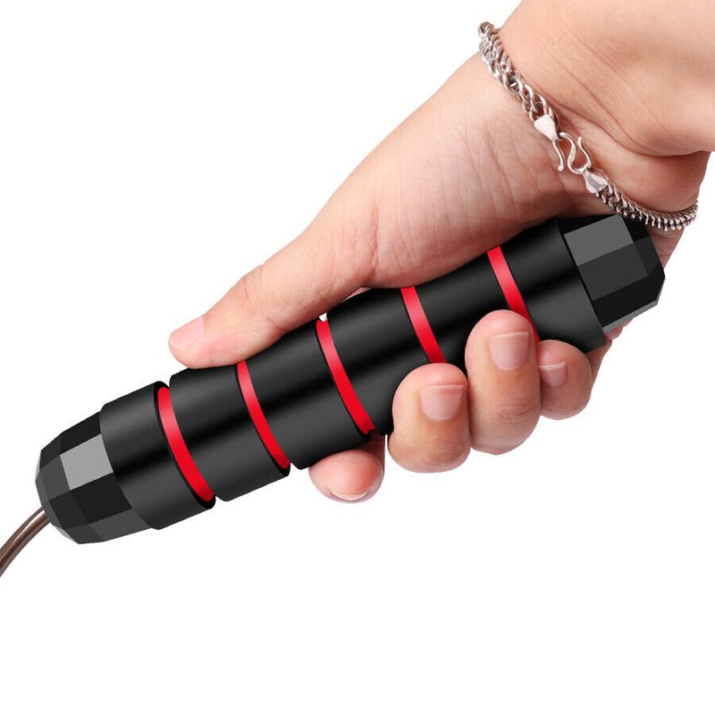 Adjustable Adult Skipping Rope Gym Fitness Boxing Speed Exercise Jump Workout UK 4