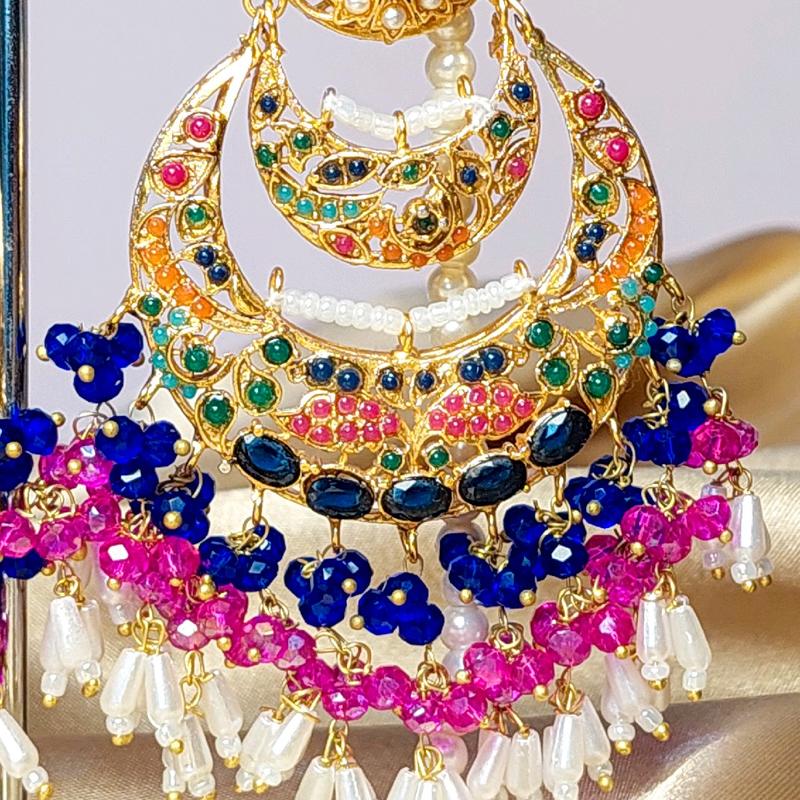 ELAN gold plated nauratan earrings female 4