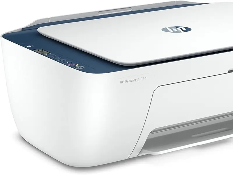 HP DeskJet 2721e All-in-One Wireless Colour Printer with 6 Months of Instant Ink and HP+ White/Blue 3