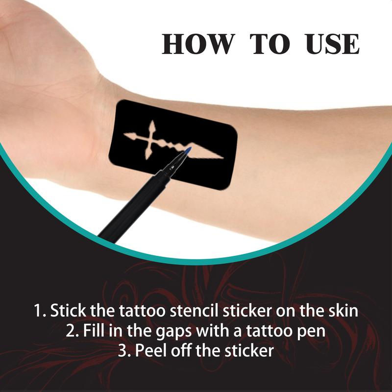 Temporary Tattoo Pen Set Face, Arm, Body Multi Color Painting DIY Makeup Graffiti Decoration Tattoo Pen For Cosplay,Party,Celebration , Safe for Skin 5