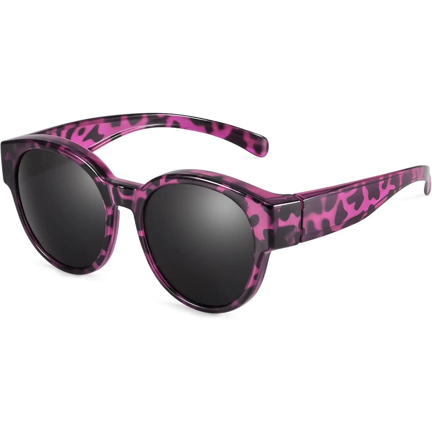 Fit Over Sunglasses Womens Polarised, Wear Over Glasses Sunglasses Mens Wrap around Spectacles for Driving Walking Sport UV400 Protection