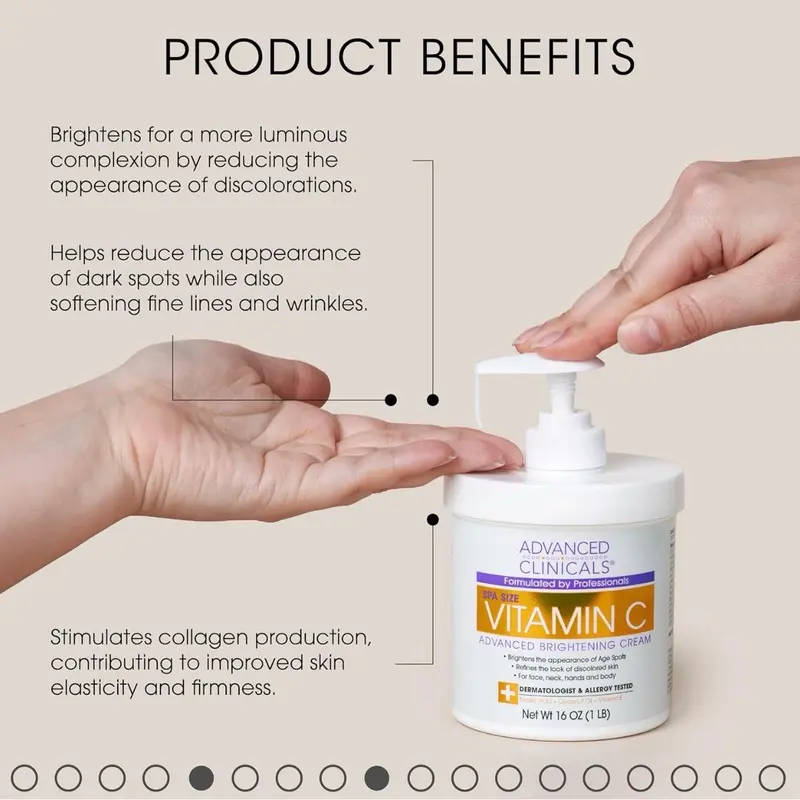 Advance Clinical brightening moisturising vitamin C body cream Skin Care Moisture Nourishing 4