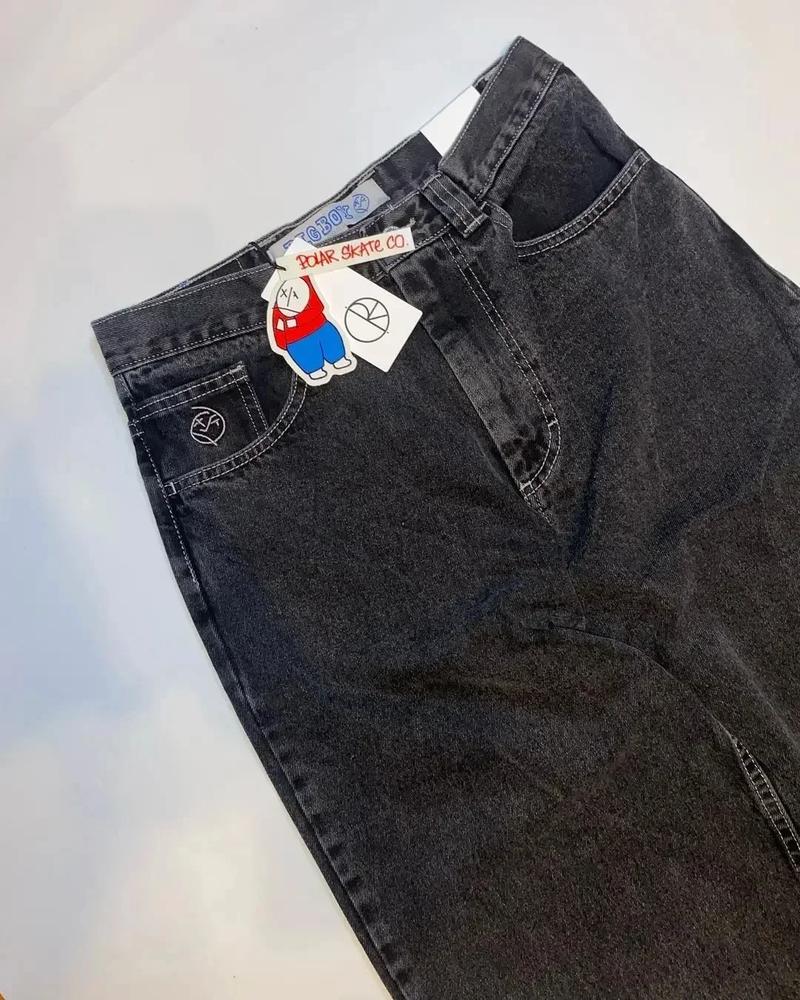 Product Introduction of Y2K Baggy Jeans Women Men Big Boy Hip Hop Cartoon Graphic Jeans Harajuku Embroidery New Pants Casual High Waist Wide Leg Trouser 8