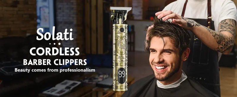 Product Introduction of Beard Trimmer & Hair Clippers, Cordless Rechargeable Trimmer for Men, Premium Professional Barber Grooming Set with Zero Gapped T Blade Shaver & LCD Display Gift Comfort 0