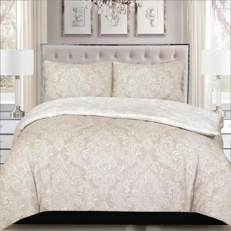 100% Rich Cotton Duvet Quilt Cover Bedding Set Double King & Super King Size 3