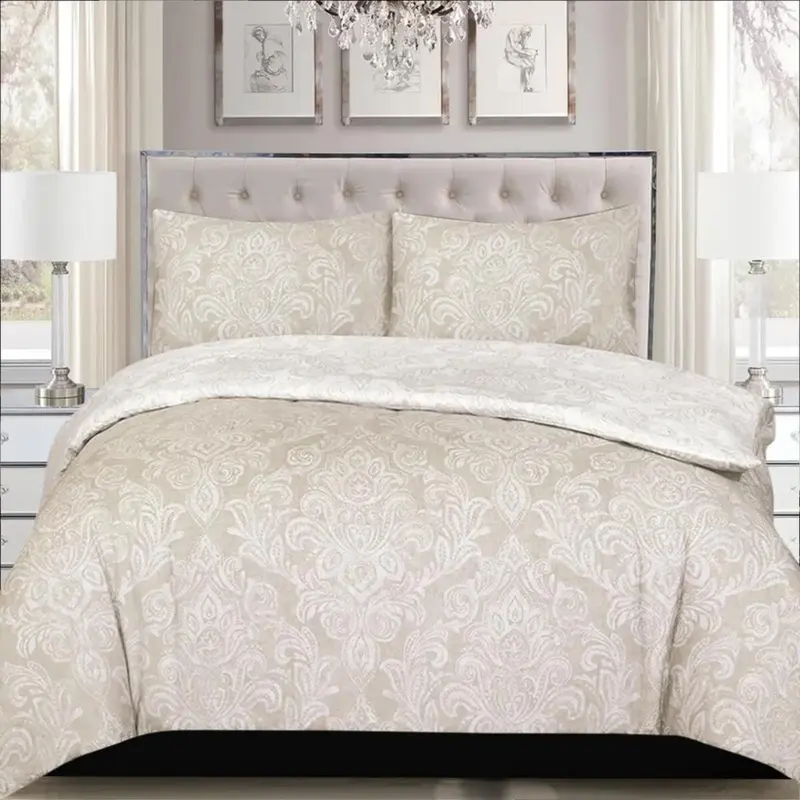 100% Rich Cotton Duvet Quilt Cover Bedding Set Double King & Super King Size 3
