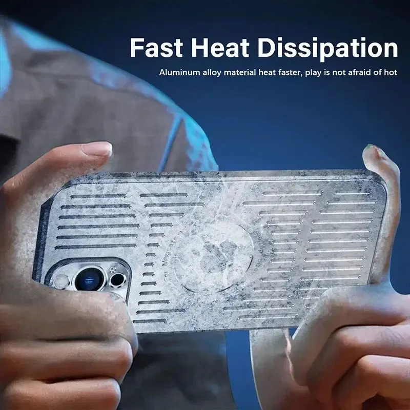 Aluminum Cooling Phone Case for iPhone 16/15/14/13/12 Pro Max 3
