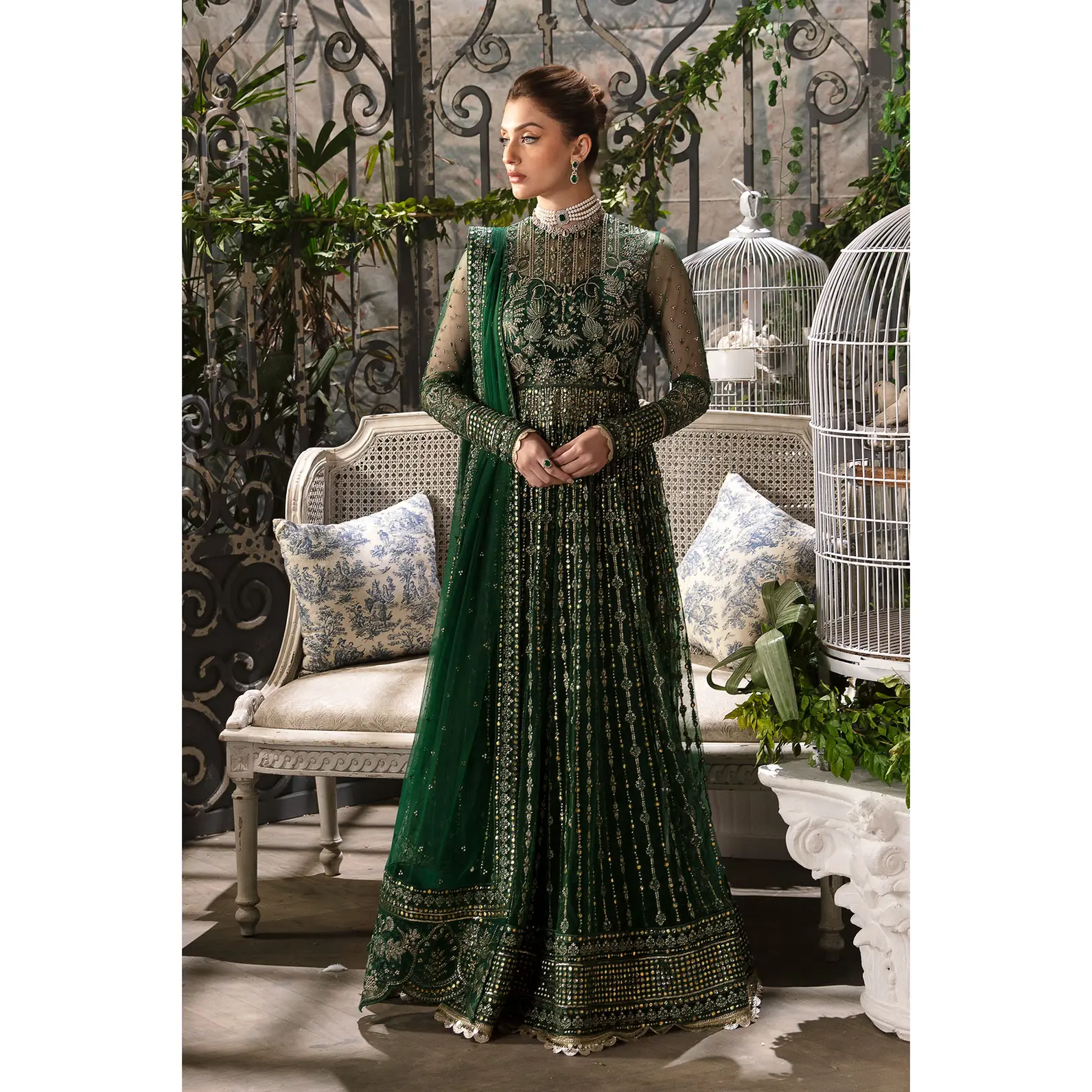 Afrozeh la fuchsia collection 3 piece fiora suit