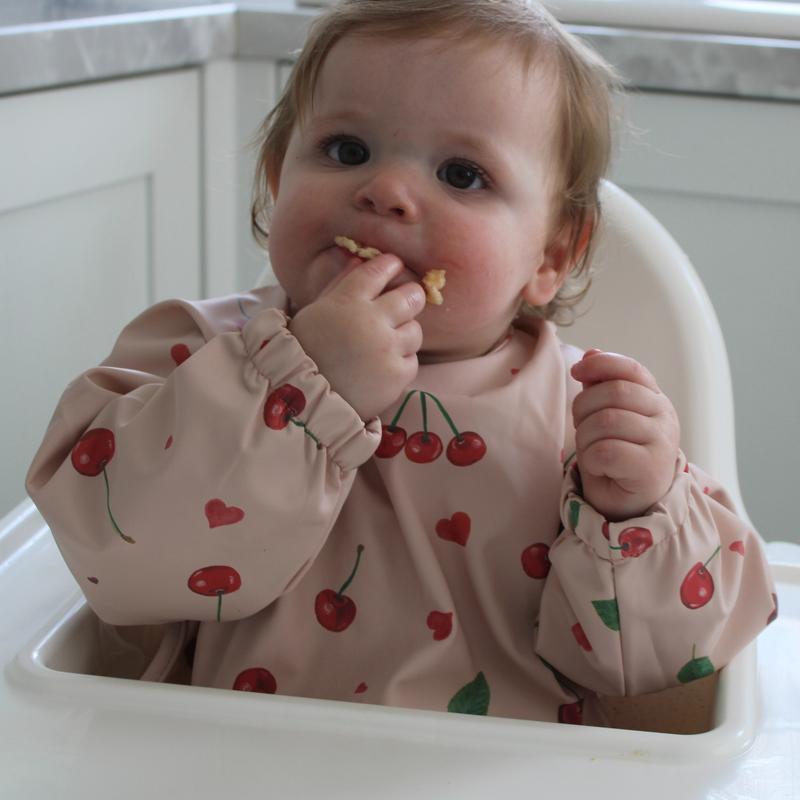 Exclusive Waterproof Cape Bib for Weaning and Messy Play Long Sleeve Matching Carry Bag Size 6m-2years BLW bibs feeding  cloth 8