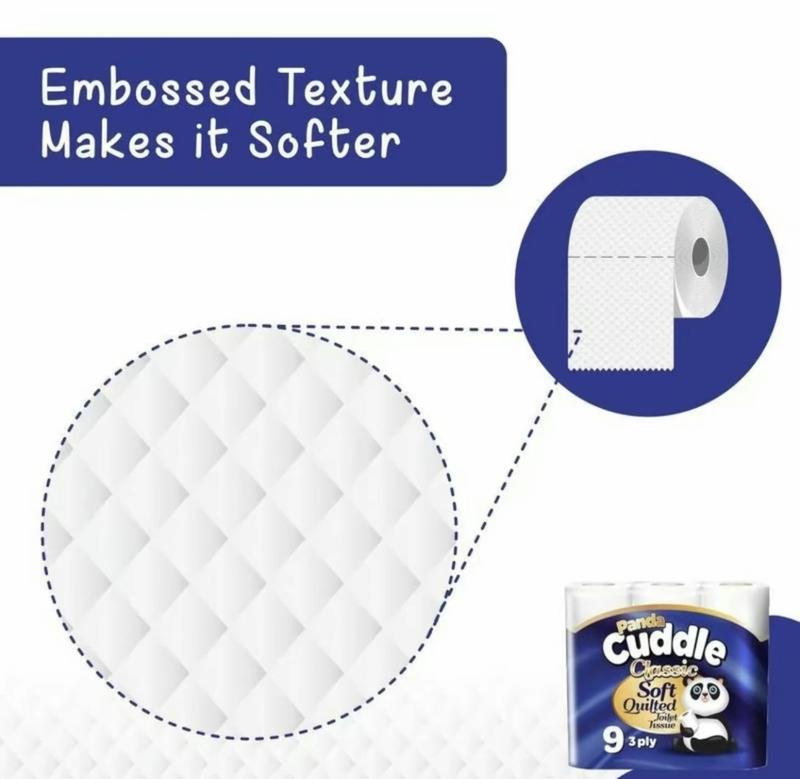 90 Bulk Buy Softesse Cuddle Unscented Soft Quilted Toilet Rolls-3ply Toilet Tissues 9*10 Pack Toilet Flushable Classic Soft Blue 1