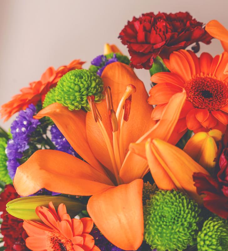 Joyful With Clear Vase - Bouquet of Fresh Flowers - Birthday Flowers - Next Day Free Shipping - Flowers for her - Flowers 2024 - Gifts for him - Flowers Gift - Fresh Cut Flowers - Gifts for Girlfriend - Prestige Flowers 2