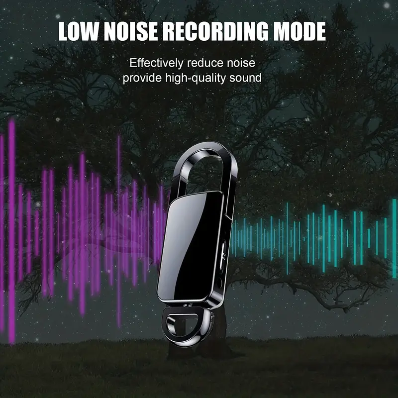 32GB Keychain Professional Recorder for Lectures, Classes, Meetings & Interviews - Perfect Gift Audio 2