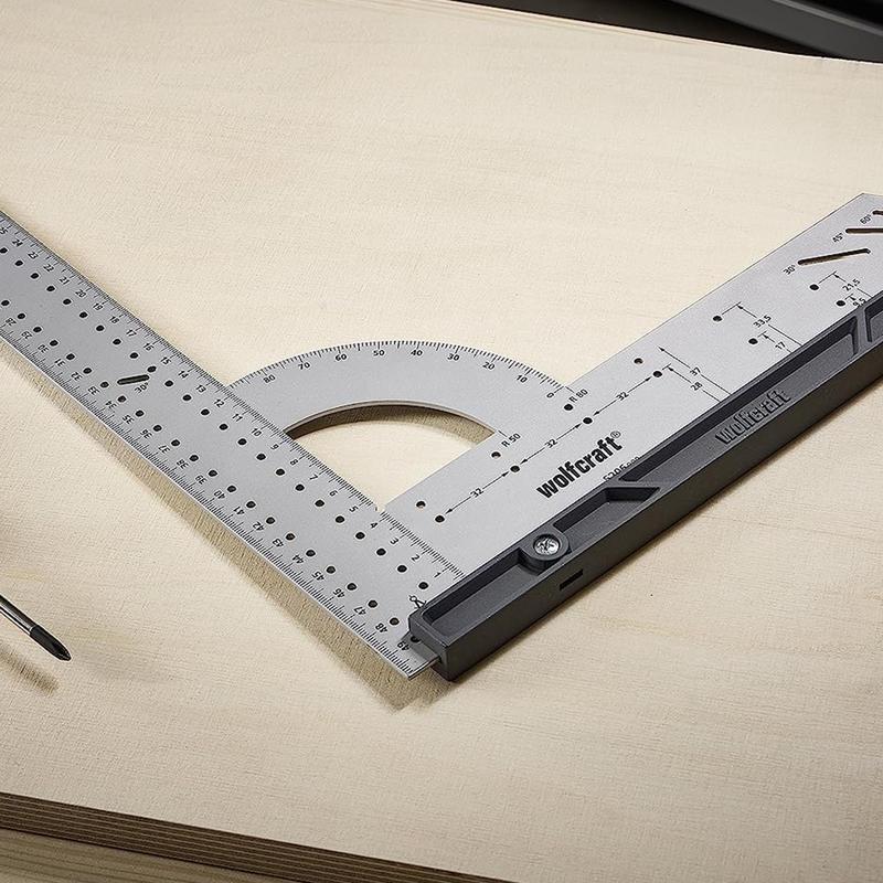 wolfcraft Universal Angle & Try Square for Measuring, Drawing & Cutting, 300mm 4