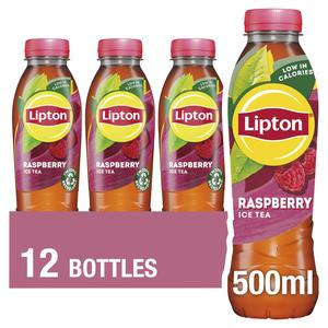Lipton Ice Tea Raspberry 12x500ml - Refreshing Beverage