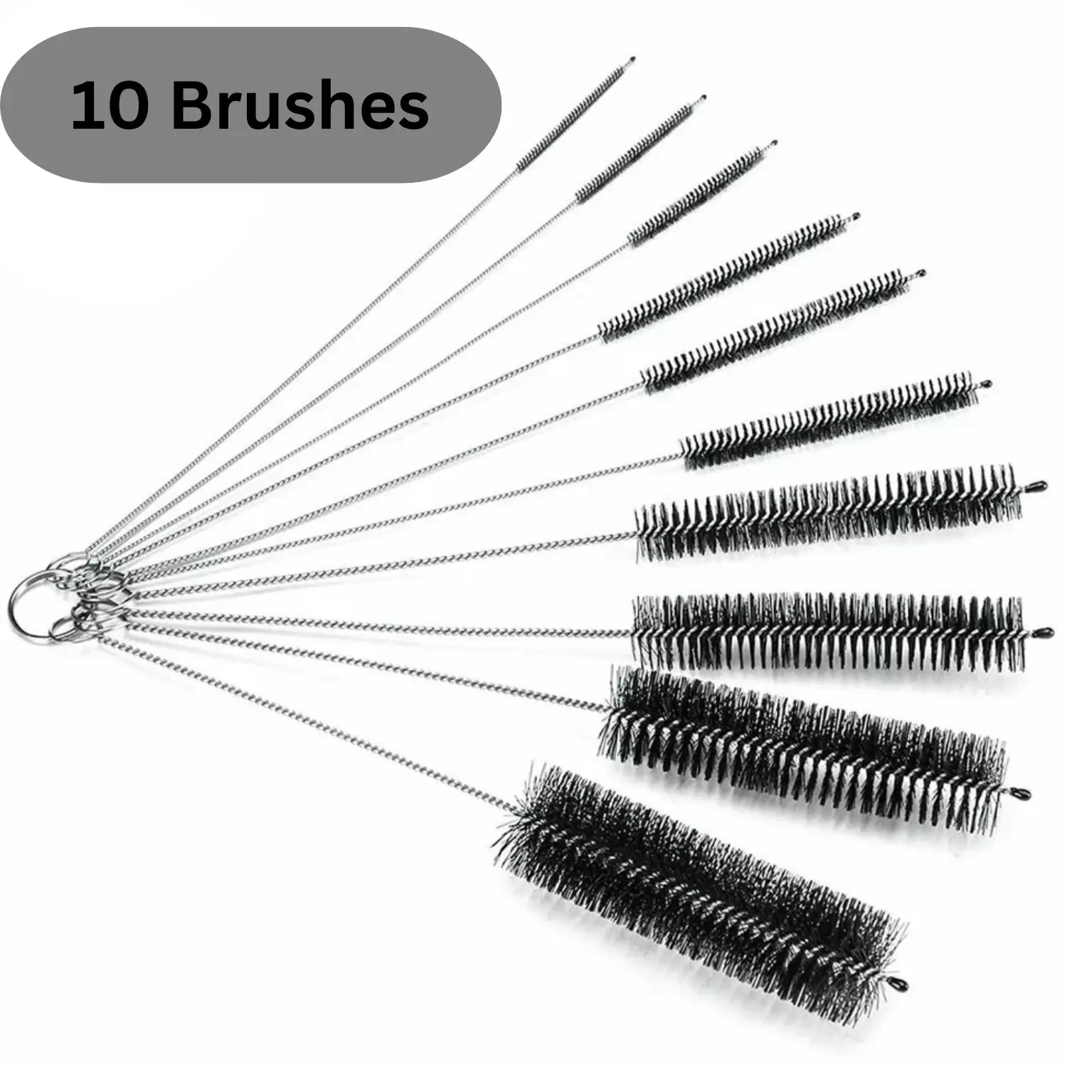 10X Household Bottle Brushes Pipe Bong Cleaner Glass Tube Cleaning Brush Sets for Home Use