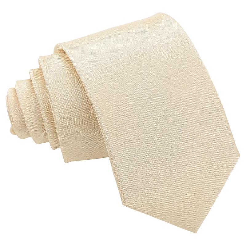 DQT Plain Shantung Men's Slim Tie Perfect for Wedding Formal Attire Special Occasions 1