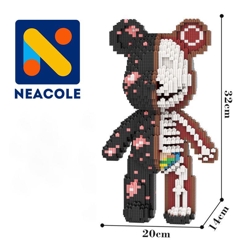 (Medium Bear) Bear Building Block, Neacole building block, 2025 New Year Gift, Gift for kids,Neacole New design bear, Princess Bear, Flower bear, Gift for your lover,Creative Decoration 5
